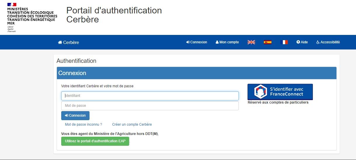 portail d'authentification Cerbère