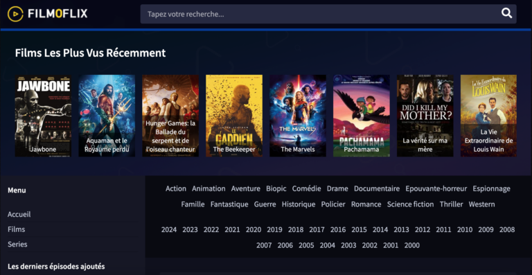filsm, séries et documentaires avec filmoflix