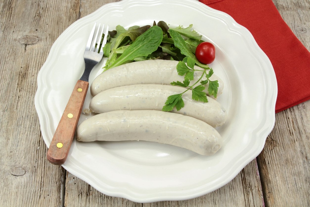 boudin blanc dans un plat