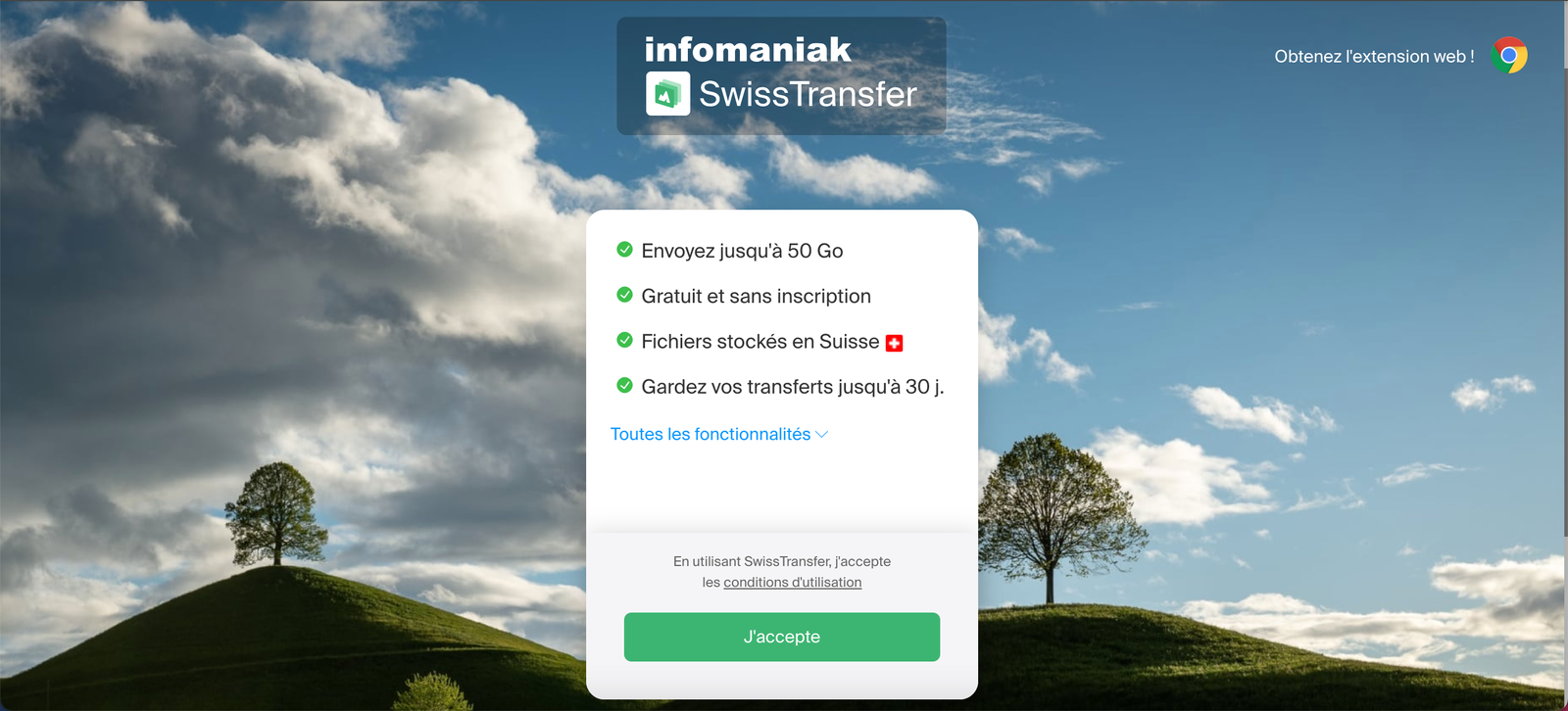 interface de swisstransfer