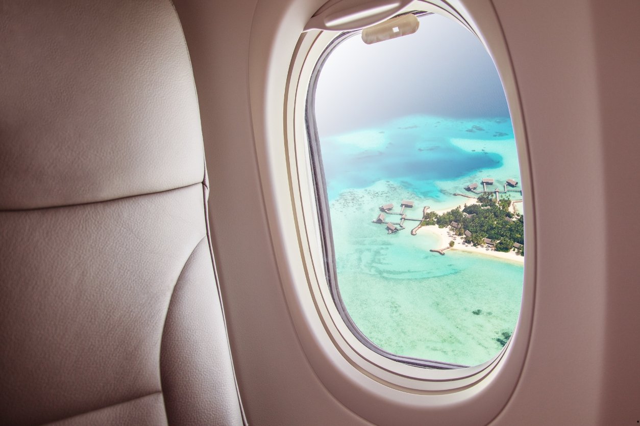 Voyage en avion Paris-Maldives