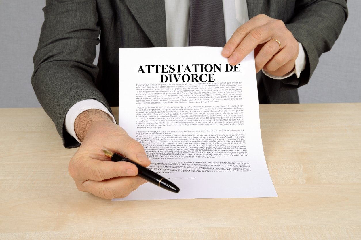 attestation de divorce ou certificat de divorce