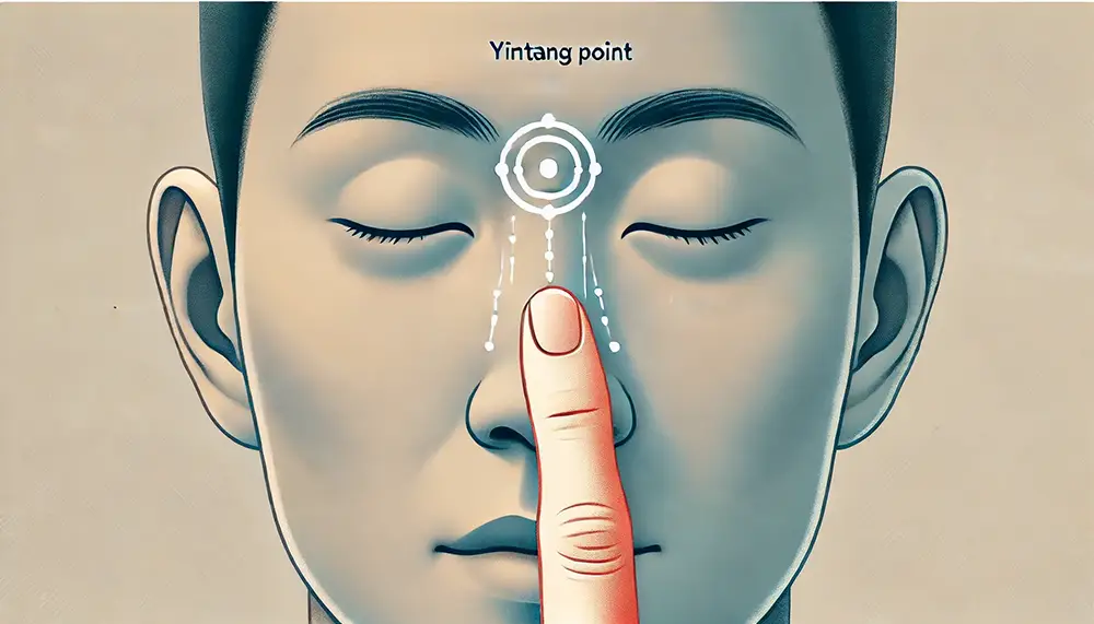point yintang - point de pression troisième œil