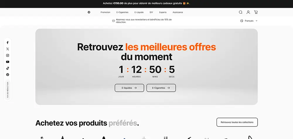 Vapevo site de e-cigarettes et e-liquides