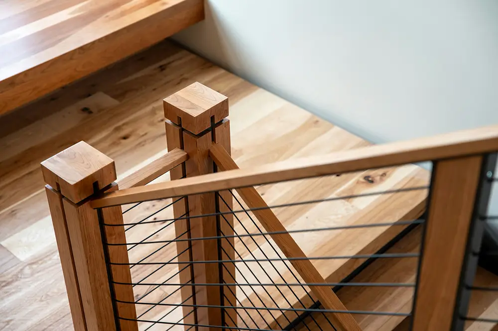 menuiserie moderne, escalier en bois