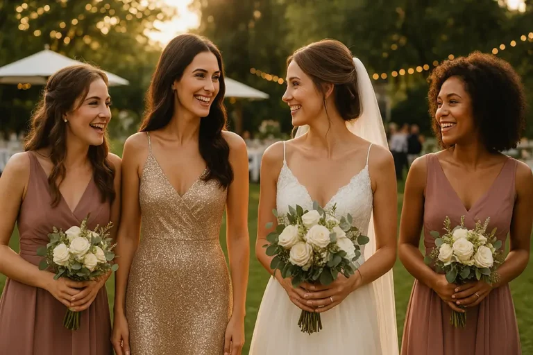 sublime demoiselle d'honneur lors d'un mariage