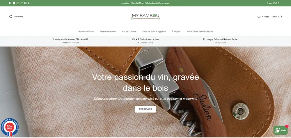 My Bambou, objets personnalisés en bambou