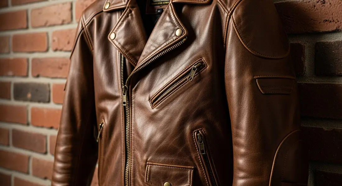 veste de moto en cuir