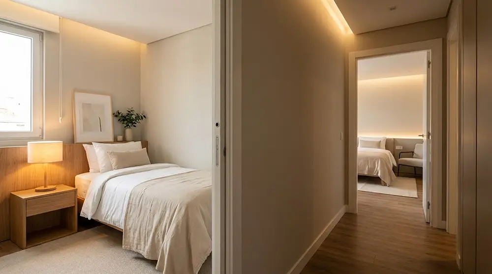 Deux chambres séparées dans un appartement pour un couple choisissant de mieux dormir