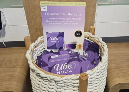 Panier en pharmacie rempli du produit Ube Nolia