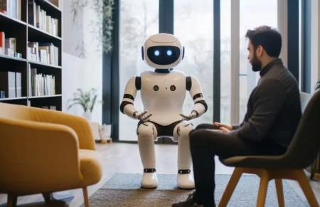 Se livrer à une machine : la nouvelle frontière du bien-être psychologique robot psychologue IA avec patient