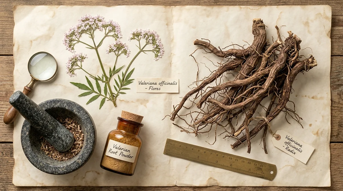 Racine de valériane en tisane contre l'insomnie Racines séchées de valériane pour préparer une tisane pour mieux dormir et lutter contre l'insomnie