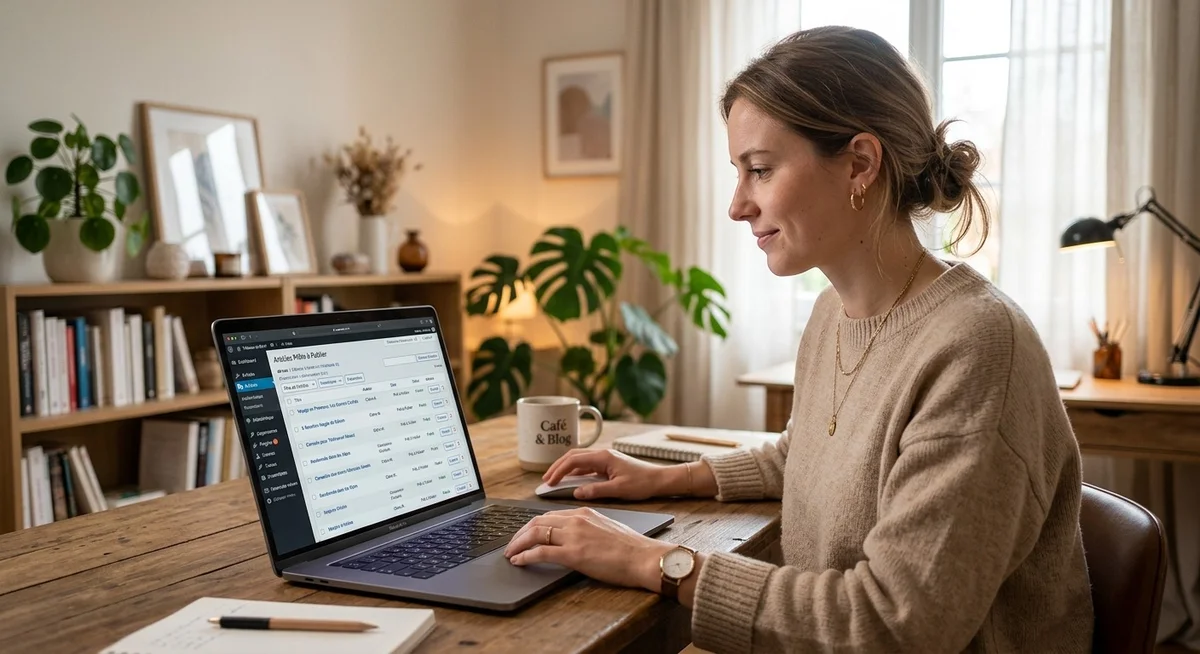 Interface d'une plateforme de contenu cl&eacute; en main pour blogueurs g&eacute;rant plusieurs sites