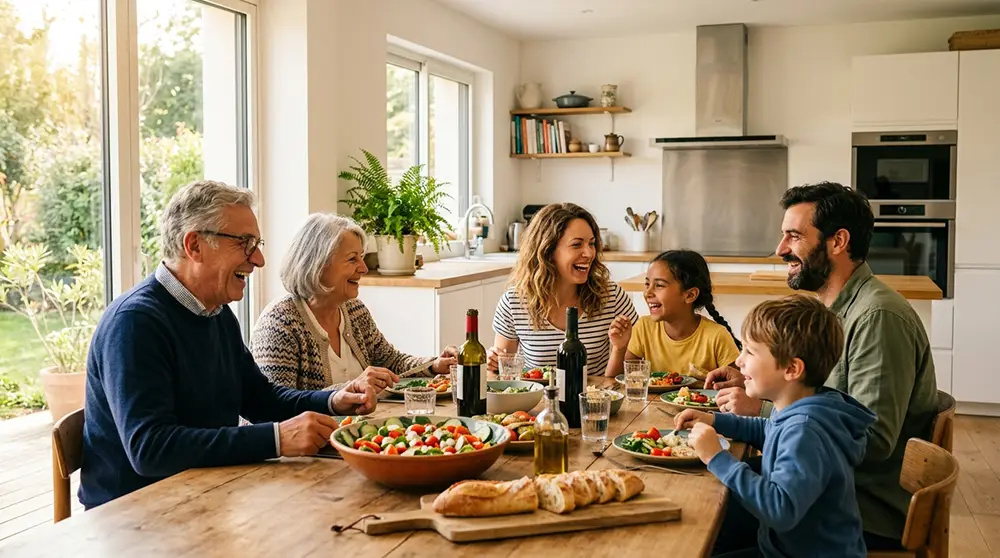 Famille multigénérationnelle illustrant la diversité des profils d'assurés