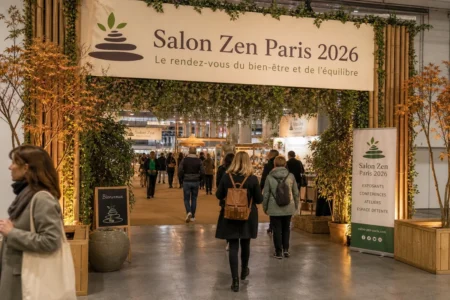 Salon Zen Paris 2026 : programme complet, tarifs et nos ateliers coups de cœur Entrée du Salon Zen Paris 2026 à l'Espace Champerret avec visiteurs