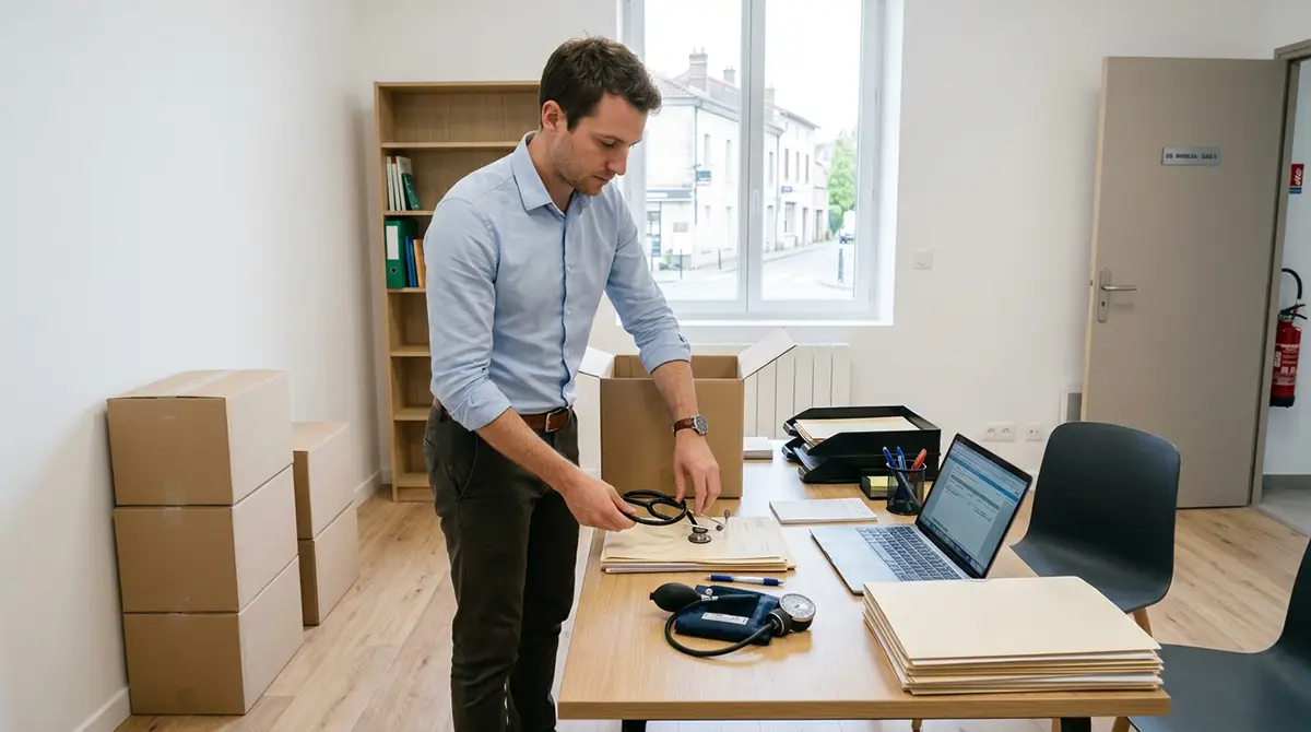Médecin signant le bail professionnel de son futur cabinet médical